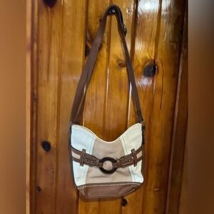 B.o.c‎ Hobo Bag Shoulder Bag Buckle Accent Tan Cream Purse